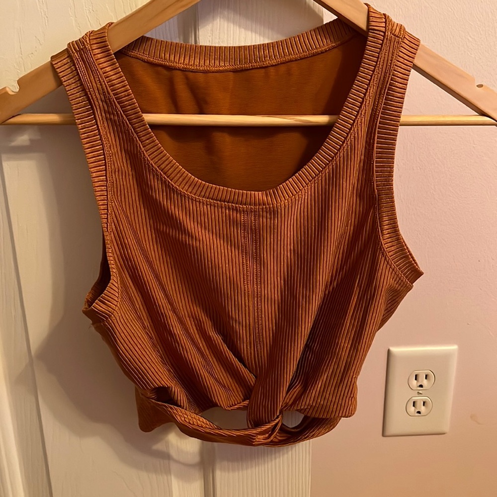 Aerie Offline metallic crop top size S